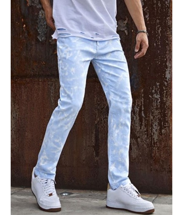 Cloud Wash Casual Jeans