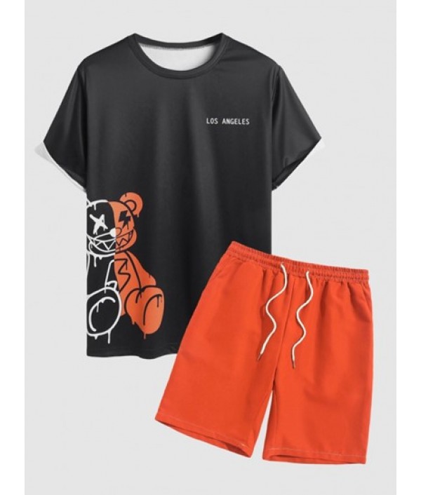 Men's Casual Two Piece Set LOS ANGELES L...