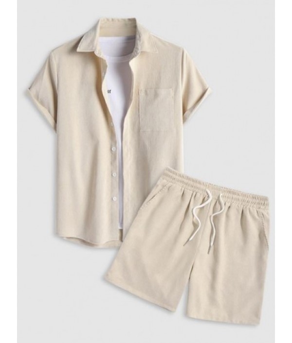 Men's 2 Piece Outfits Casual Basic Solid...