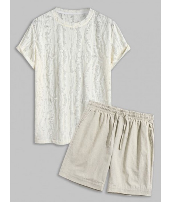 Men's Casual Party Short Sleeves See Thr...