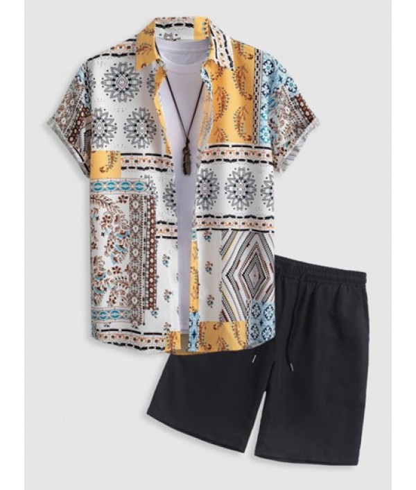 Retro Floral Print Patternblock Beach Va...