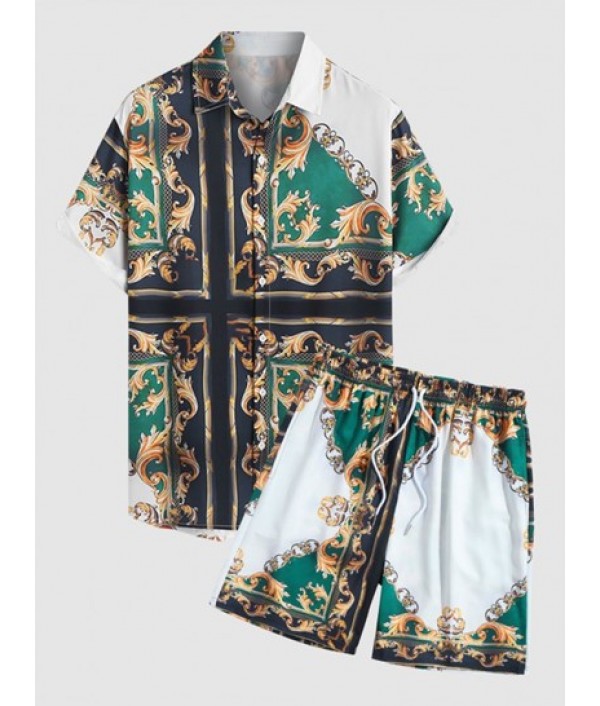 Men's Ethnic Style Printed But...