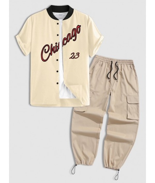 Chicago Baseball Shirt With Jogger Cargo...