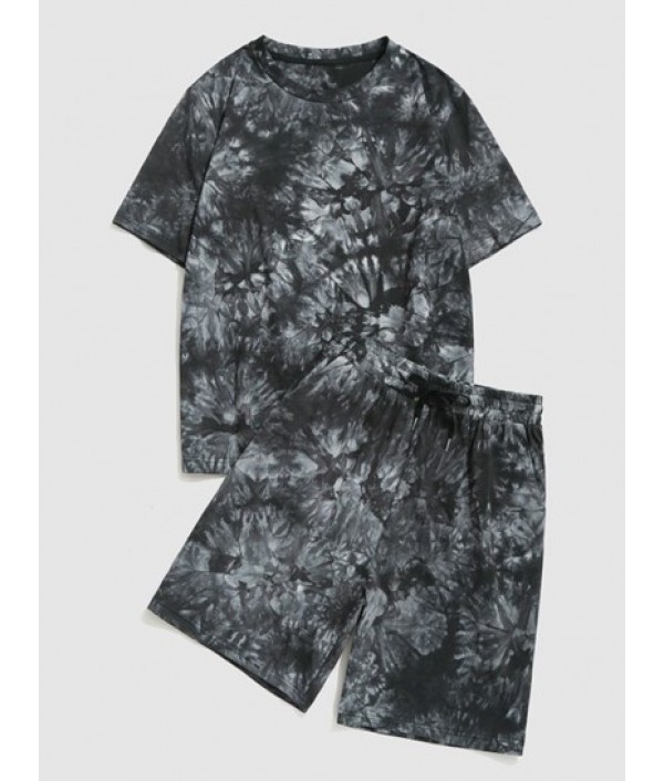 Tie Dye Print T-shirt And Shor...
