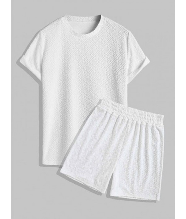 Men's Terry Cloth Geometric Ja...