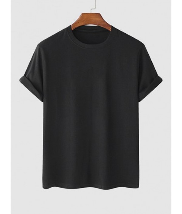 Men's Casual Vintage Gothic Letter CHICAGO Gesture Graphic Printed Short Sleeves T-shirt And  Drawstring Shorts Set