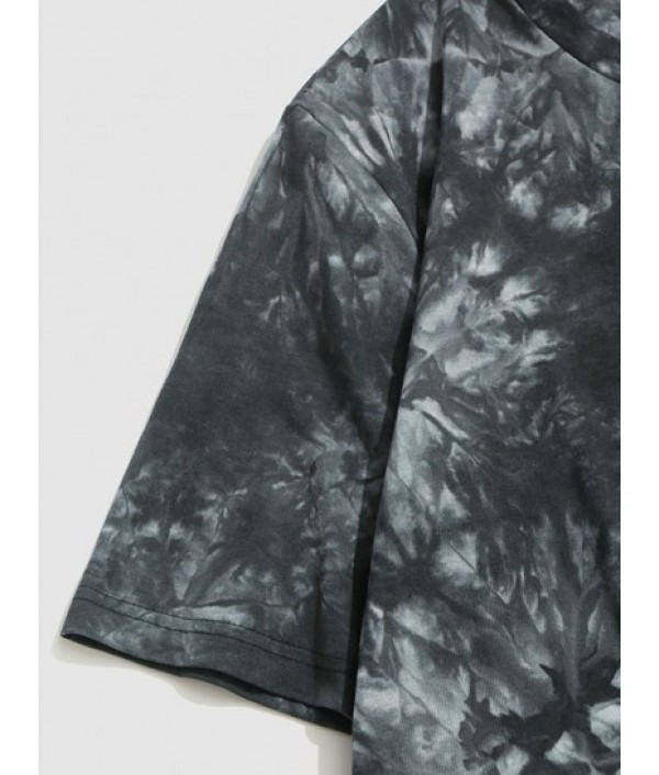 Tie Dye Print T-shirt And Shorts Set