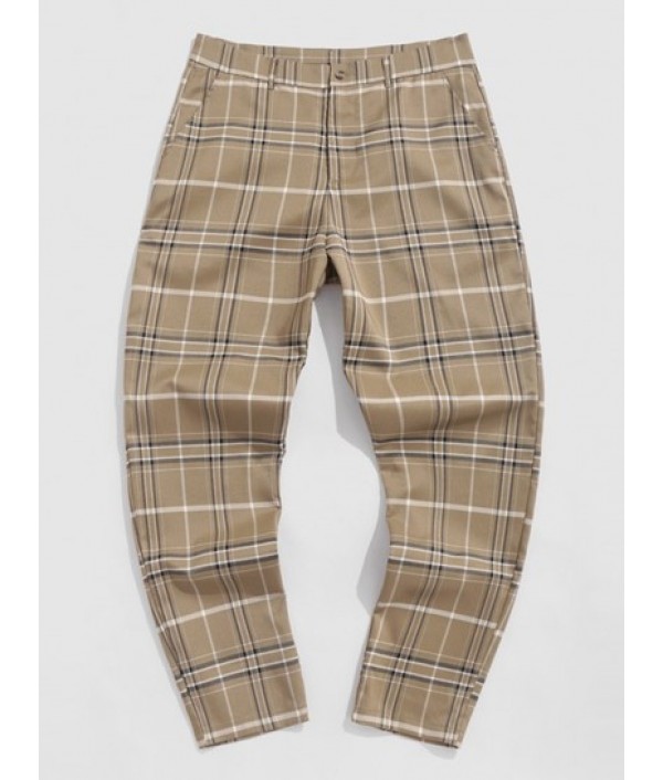 Men's Sexy See-through Lace Sheer Openwork Short Sleeves Button Front Shirt And Plaid Pattern Zip Fly Casual Pants Set Men's Sexy See-through Lace Sheer Openwork Short Sleeves Button Front Shirt And Plaid Pattern Zip Fly Casual Pants Set