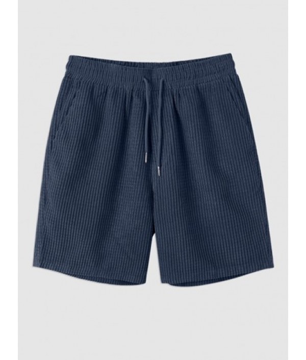 Front Pocket Button Up Short Sleeve Corduroy Shirt And Shorts Set Front Pocket Button Up Short Sleeve Corduroy Shirt And Shorts Set