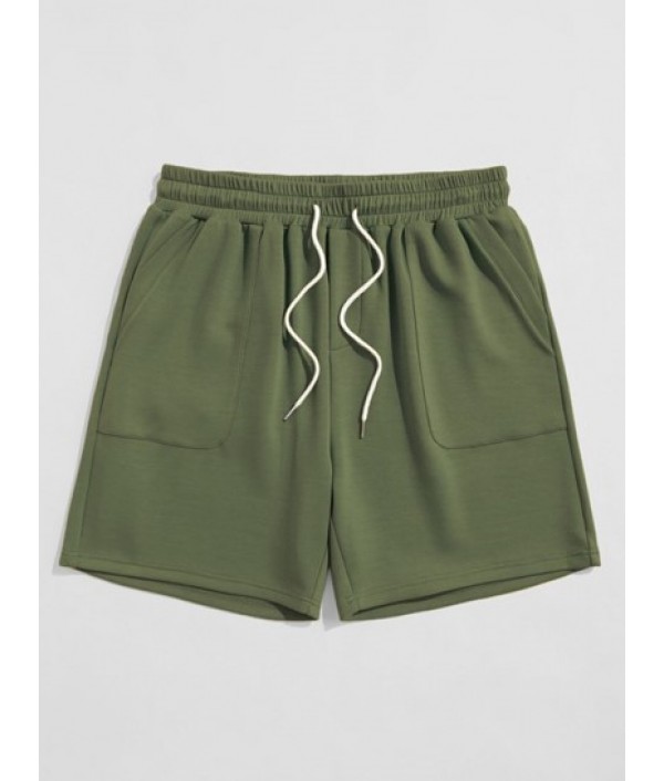 Men's Casual Athleisure Style Vacation Palm Tree Graphic Printed Basic Muscle Tank Top With Drawstring Sweat Shorts Set