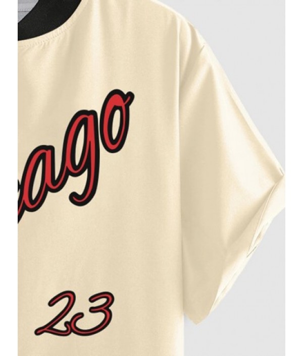 Chicago Baseball Shirt With Jogger Cargo Pants Streetwear Two Piece Set Chicago Baseball Shirt With Jogger Cargo Pants Streetwear Two Piece Set