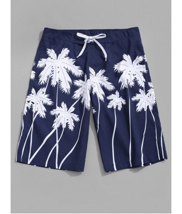 Tropical Coconut Palm Printed Hawaii Shirt And Beach Shorts Two Pieces Set Tropical Coconut Palm Printed Hawaii Shirt And Beach Shorts Two Pieces Set