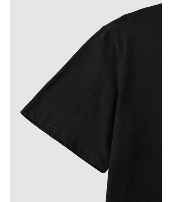 Men's Athleisure Outfits Casual Smile Face Grimace Graphic Printed Short Sleeves T-shirt And Basic Shorts Set