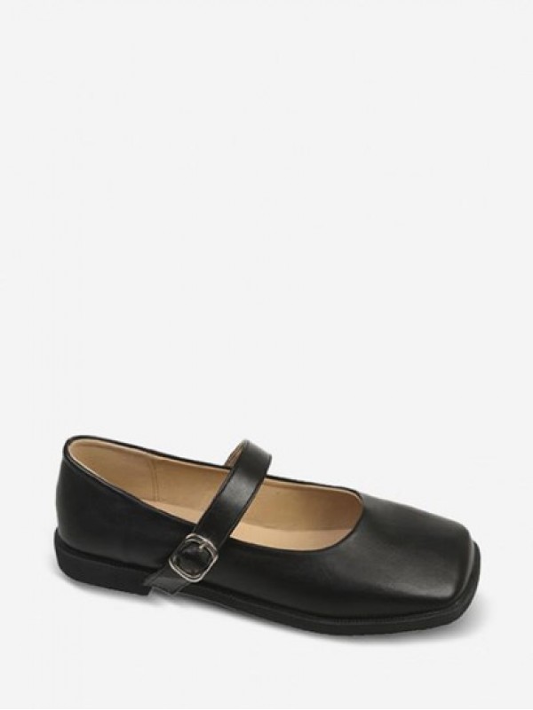 Square Toe Buckle Mary Janes