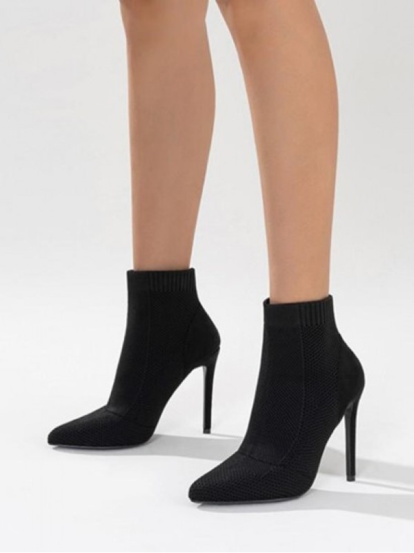 Stiletto Heel Pointed Tow Ankle Boots