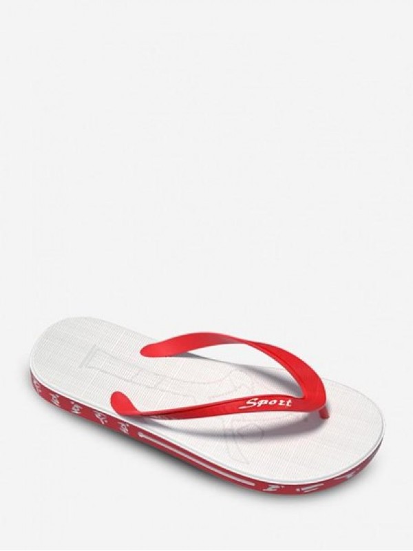 Letter Printed Beach Flip Flops