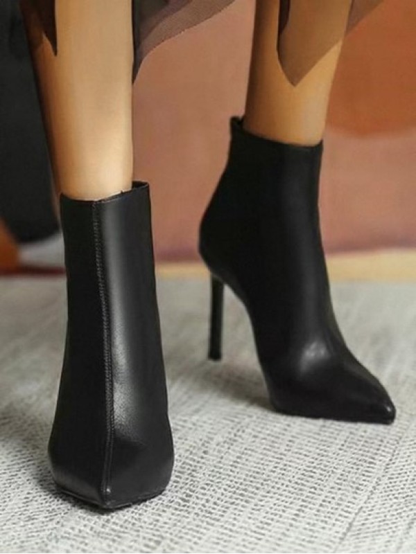 Stiletto Heel Pointed Toe Ankle Boots