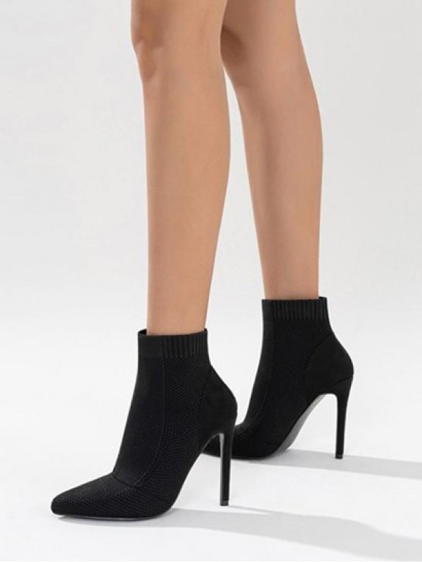 Stiletto Heel Pointed Tow Ankle Boots