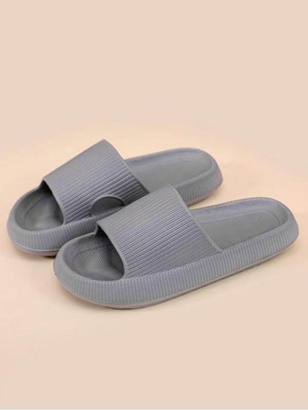 4CM Thick Platform Solid Color Bathroom Slippers