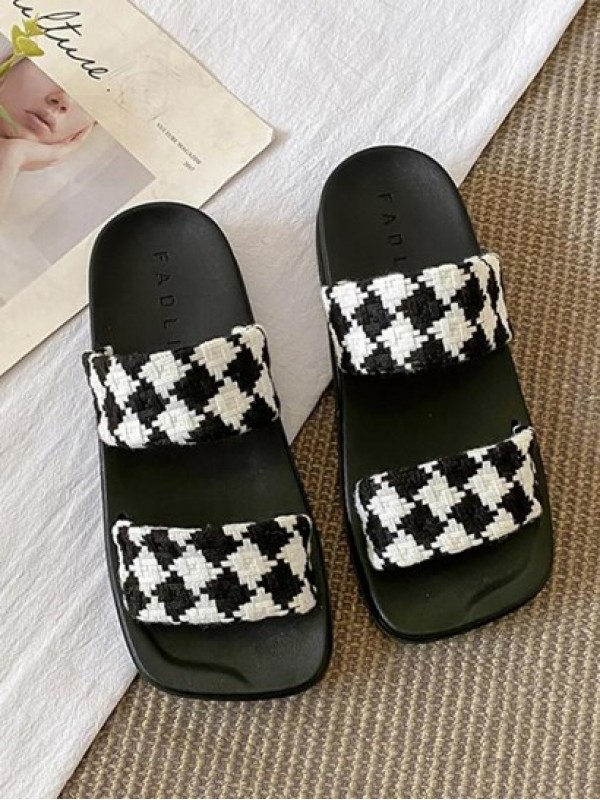 Double Knitted Strap Sandals