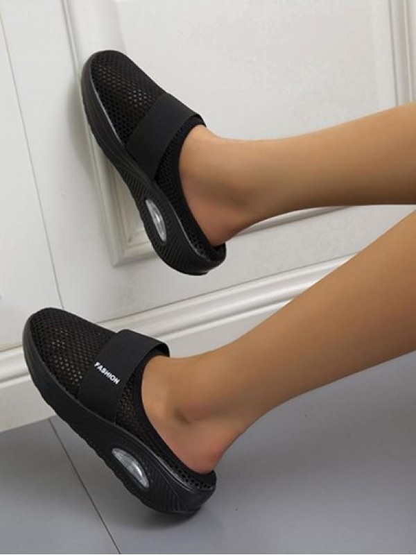 Mesh Breathable Closed Toe Air Cushion Slippers