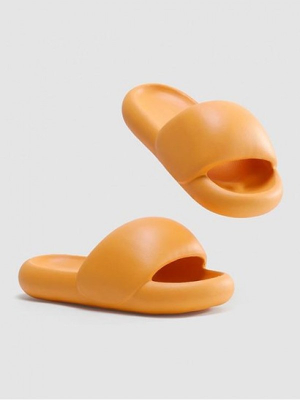 Thick Platform Solid Color Bathroom Slippers