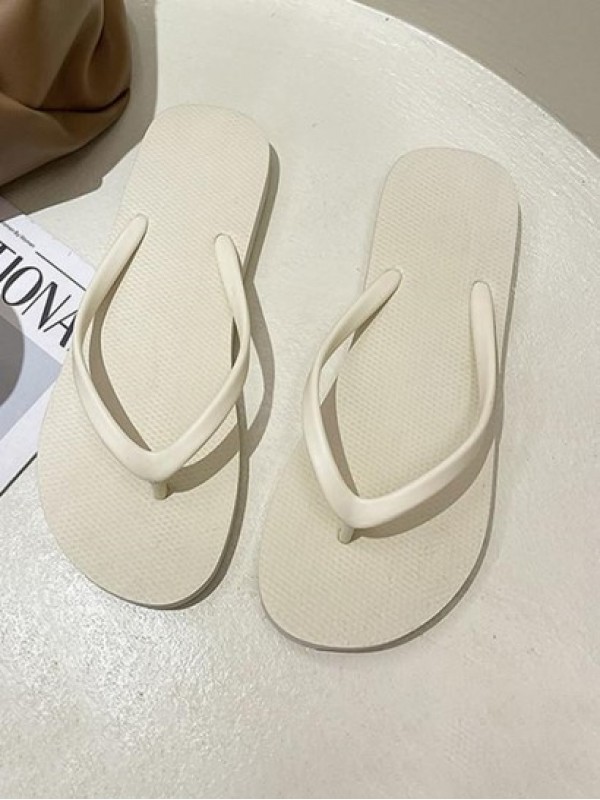 Solid Color Simple Style Beach Flip Flops