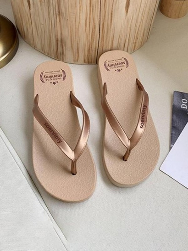 Beach Wedge Heel Waterproof Antiskid Flip Flops