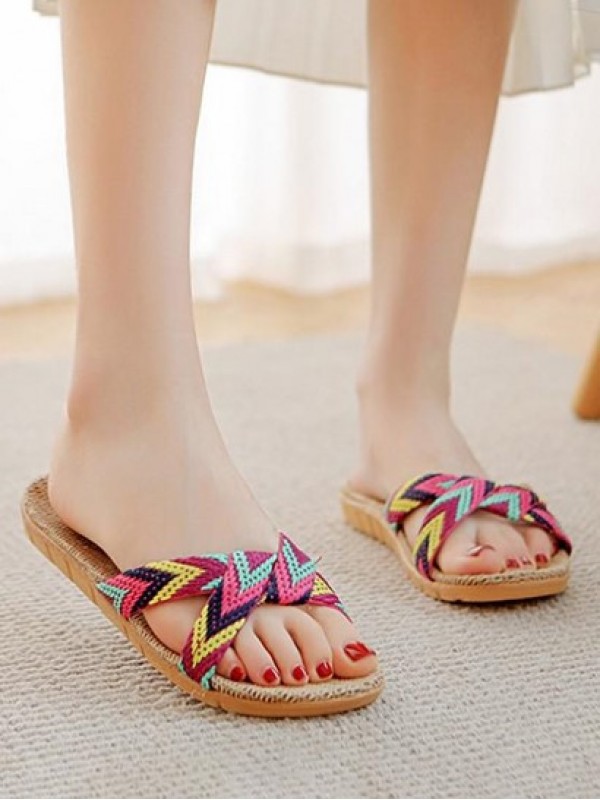 Bohemia Style Anti-skid Geometric Pattern Slippers