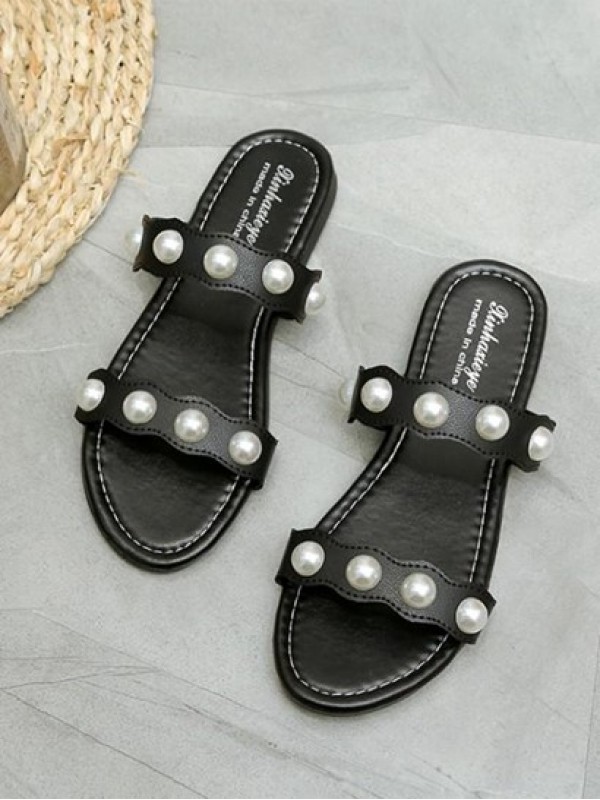 Comfortable Faux Pearl Decorative Sandals