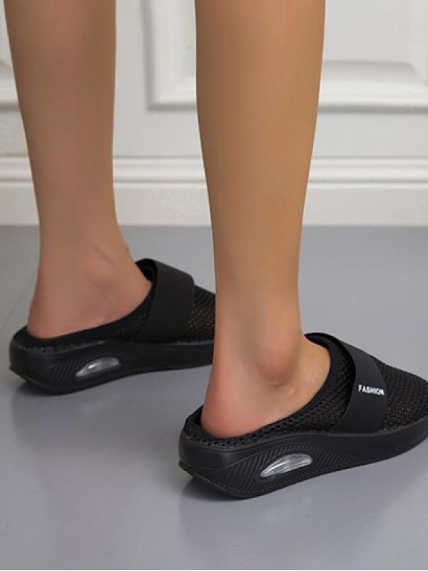 Mesh Breathable Closed Toe Air Cushion Slippers