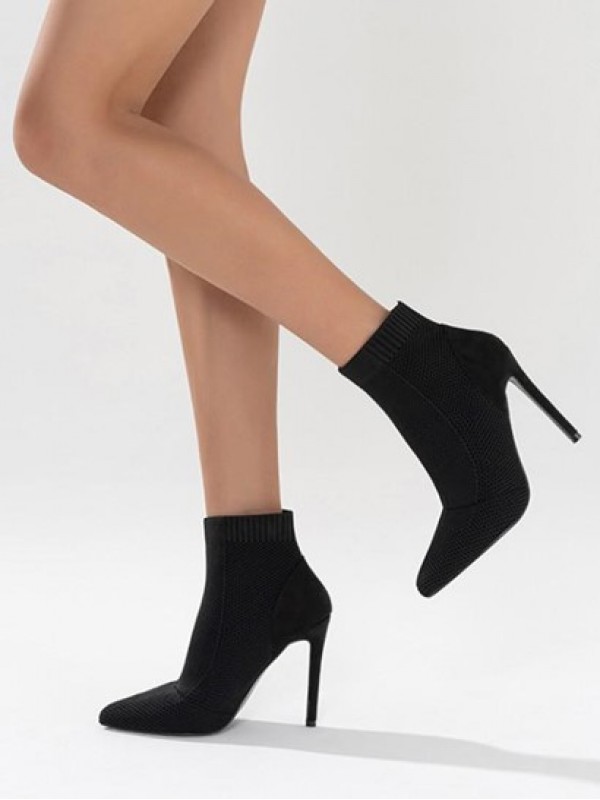 Stiletto Heel Pointed Tow Ankle Boots