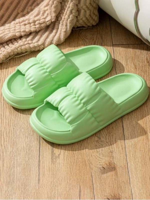 Cute Solid Color Anti-slip Bathing Slippers