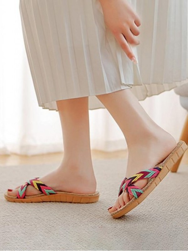 Bohemia Style Anti-skid Geometric Pattern Slippers