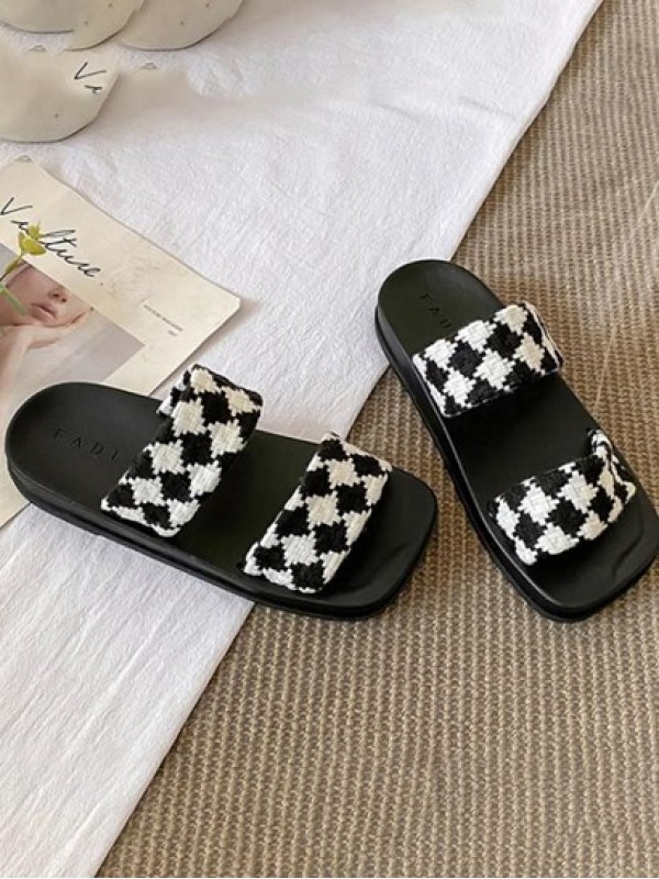 Double Knitted Strap Sandals