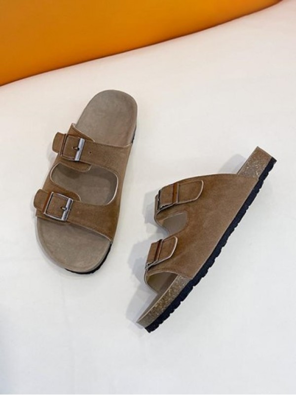 Retro Double Buckle Design Sandals