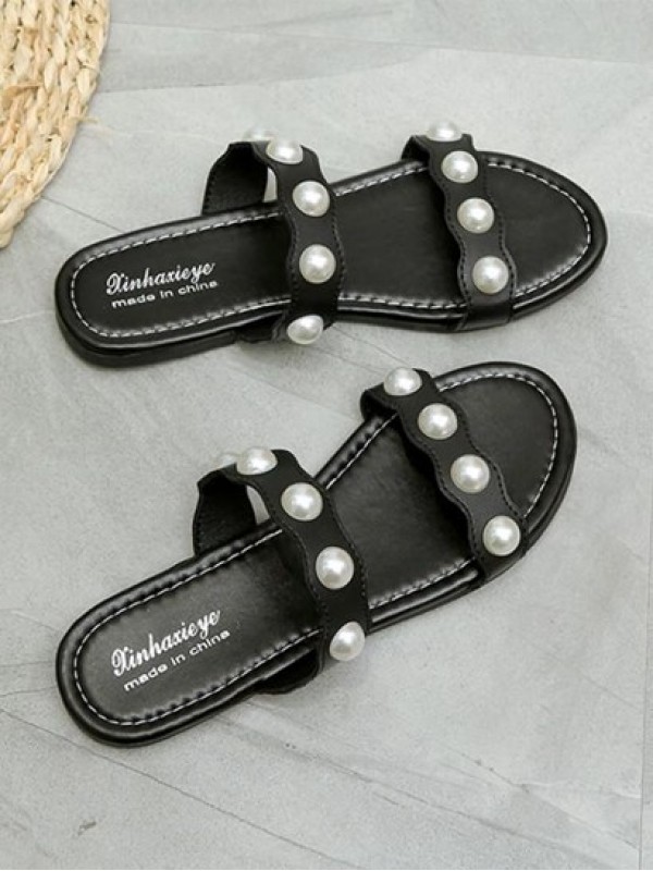 Comfortable Faux Pearl Decorative Sandals