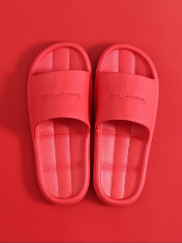 Letter Pattern Non-slip Soft Bathroom Slippers